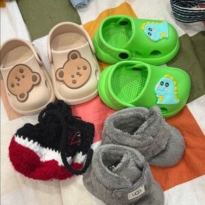 UGG Gray Kids Slippers with Cozy Design